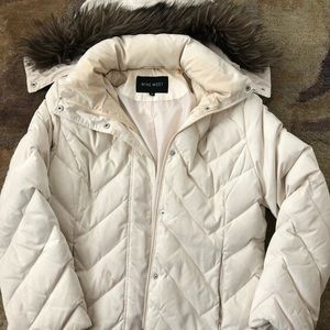 Nine West puffer jacket with removable hood